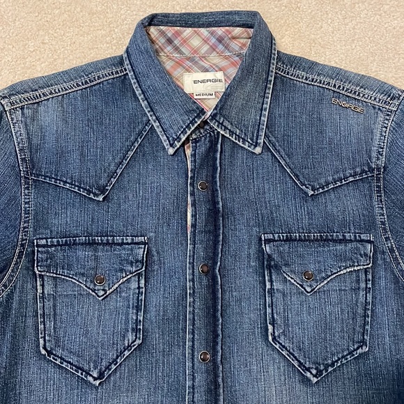 Energie jeans shirt, sz M fit like small - Picture 4 of 4